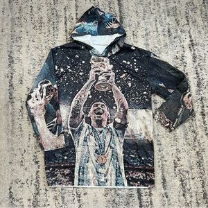 Argentina Lionel Messi World Cup Sublimated Pixelated Hoodie Printed Soccer XL